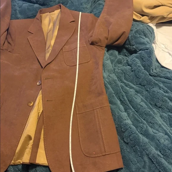 Men's Brown Blazer desert suede. vintage.